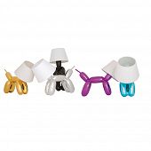 farbenfrohe witzige Tischlampe Doggy in chrom-Bild-2