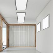 Wandleuchte dimmbar mit flächigem Led Licht für Flure oder Schlafzimmer 30 cm quadratisch 