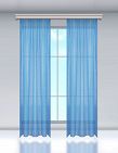 «Clic»-Vorhang 1 Stück, 200 x 240 cm, blau
