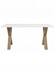 Table «Avant», Lo 160 x La 90 x H 76 cm, décor bois/blanc