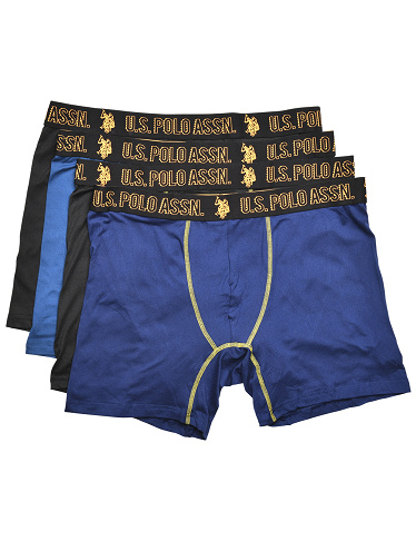 U.S. POLO ASSN. Boxer, 4er-Pack, 2 schwarz + 2 blau