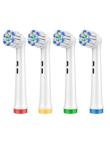 Bürstenköpfe für elektrische Zahnbürsten, 4er-Set