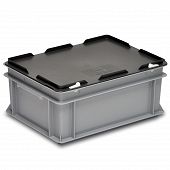 Stacking container RAKO with hinged lid 400x300x184 mm