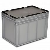 Stacking container RAKO with hinged lid 600x400x441 mm