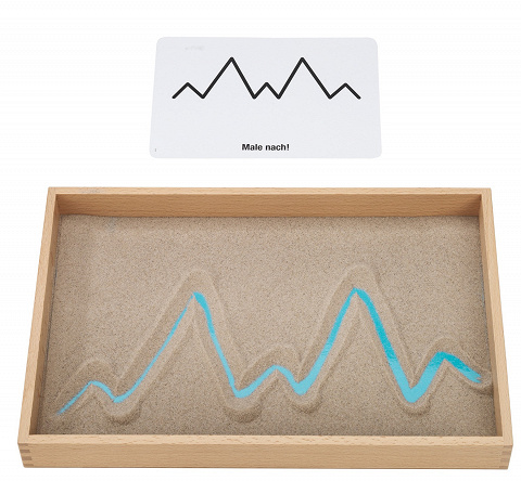 Montessori Sandbox mit großer Arbeitskartei inkl. Selbstkontrolle