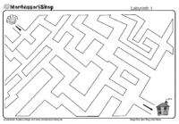 Arbeitsblatt mit Labyrinth kostenlos