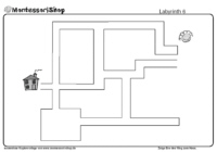 Arbietsblatt Montessori Labyrinthe