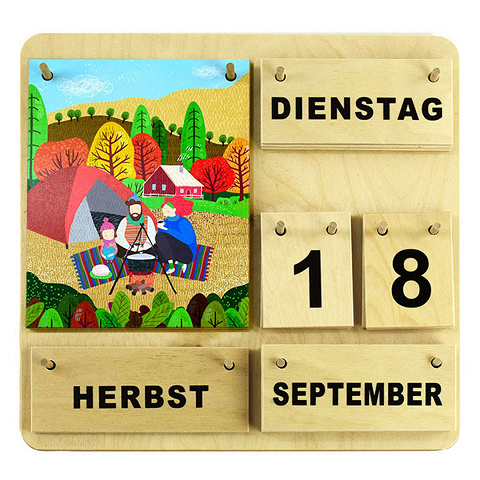 Holzkalender für den Kindergarten, immerwährend