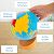Montessori Weltkugel als Globus in Montessori-Farben