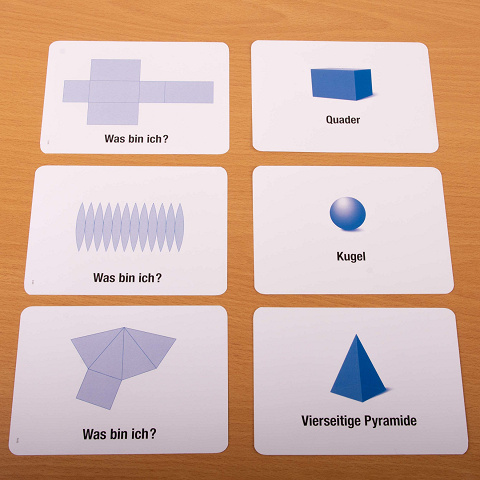 Montessori Geometrie lernen mit Aufgabenkarten