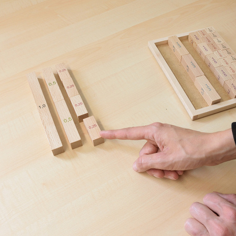 Prozentrechnen lernen mit Montessori-Material