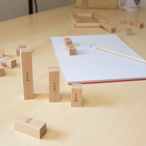 Bruchrechnen einfach beibringen am Material