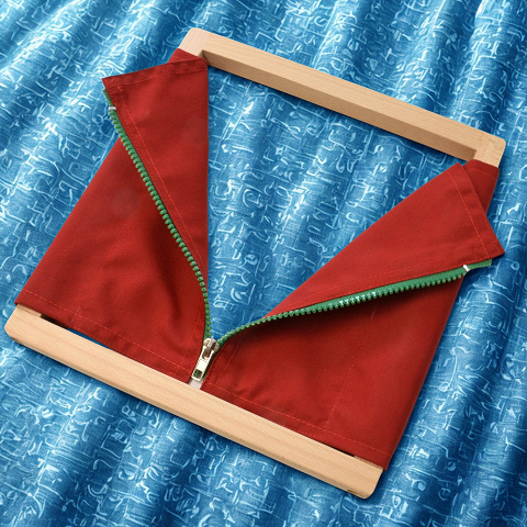 Montessori Material zum Reißverschluß lernen