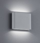 Wandleuchte IP54 in silber Farbe mit LED Lampe