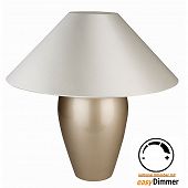 Schöne Design Hockerleuchte mit Keramikfuss Bronze von Villeroy & Boch Höhe 52 cm 