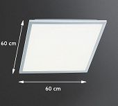 Büroleuchte mit LED oder als Küchenlampe ideal mit 60 cm Kantenlänge quadratisch dimmbar leuchtstark