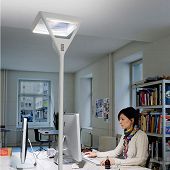 Arbeitslicht Büro Stehlampe LED Belux Verto weiss