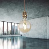 Günstige Lampe Fassung E27 Globeleuchte gross mit hoher Leuchtkraft Klarglas