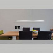 Design Lampen für Ihr Esszimmer aus Aluminium mit der Länge von 140 cm dimmbar LED Licht 