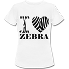 Zebra - T-Shirt mit modernem Zebra Print