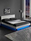 Bett LED «City», B 140 cm