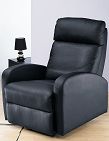 Fauteuil de massage relaxant en similicuir, noir