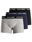 JACK&JONES Boxer «Anthony», 3er-Pack, grau/blau/schwarz