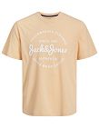 JACK&JONES T-Shirt mit weissem Logo, orange