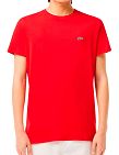 Lacoste T-shirt pour hommes, uni, rouge