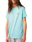 Lacoste T-shirt pour hommes, uni, turquoise