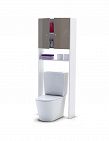Meuble WC avec finition high-gloss, taupe