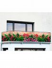 Pare-vue pour balcon, imprimé «Fleurs»