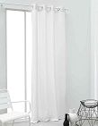 Rideau en coton, H240, La140 cm, blanc