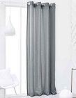 Rideau en coton, H240, La140 cm, gris