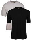 switcher T-Shirts «Bob», 2er-Pack, schwarz/grau meliert