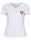 T-Shirt mit Schweizerkreuz, weiss