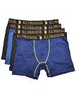 U.S. POLO ASSN. Boxers, pack de 4, 2 noir + 2 bleu