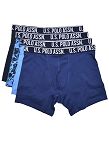 U.S. POLO ASSN. Boxers, pack de 4, bleu clair + imprimé + bleu foncé + noir