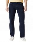 Wrangler Jeans Hommes L30, coupe droite, bleu/noir