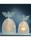 Engel aus Glas mit LED-Beleuchtung, Set, 2 Stück