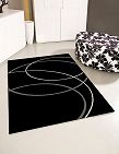 Teppich «Circle, 120 x 170 cm, schwarz