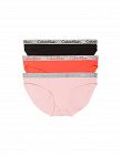 Set de 3 panties Calvin Klein, rose + corail + noir