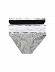 Calvin Klein Set de 3 panties, noir + gris + blanc