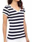 T-shirt femme US Polo ASSN, rayé blanc/bleu marine
