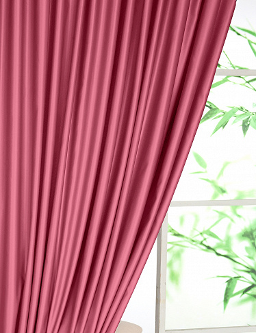 Vorhang «Clic» aus Satin, rosa