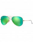 Sonnenbrille «Aviator Flash» von Ray Ban, goldfarben/grün