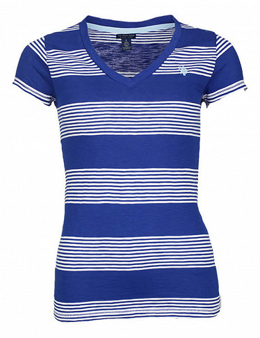 Damen T-Shirt von US Polo ASSN hellblau/dunkelblau