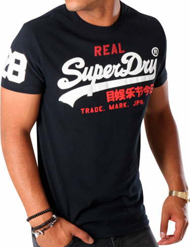 T-Shirt Superdry «Vintage Logo», navy