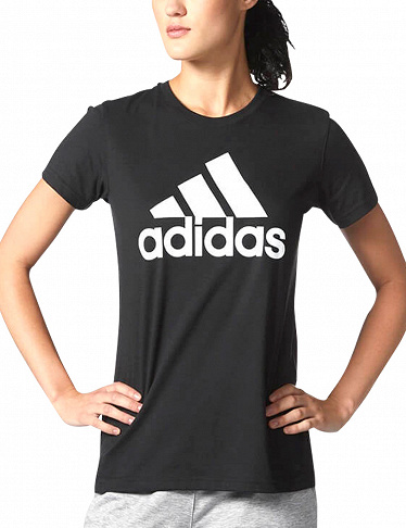 T-Shirt für Damen von Adidas, schwarz