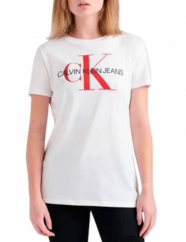 Damen T-Shirt, Calvin Klein, weiss